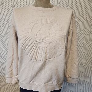 Disney The Lion King Broadway Embossed Mufasa Sweatshirt Cream Adult Size Medium